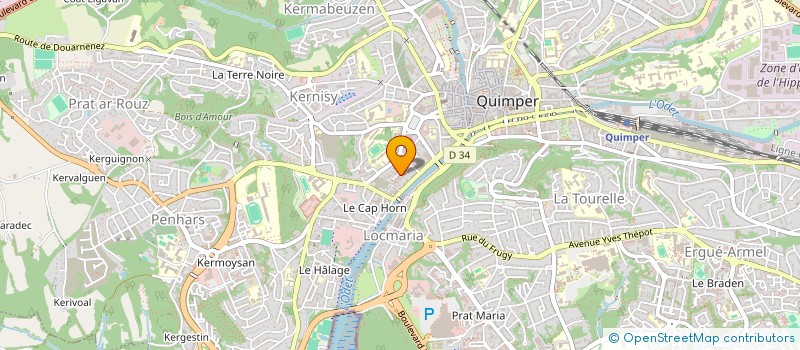 localisation de l'entreprise MONSIEUR DAVID BOUKEROUI à QUIMPER