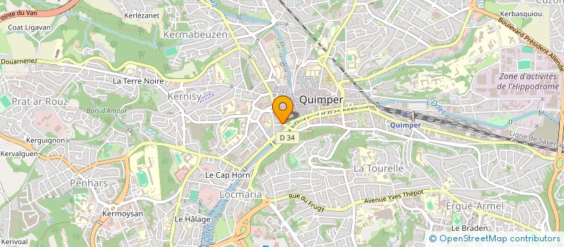 localisation de l'entreprise MONSIEUR DAVID BOURHIS à QUIMPER