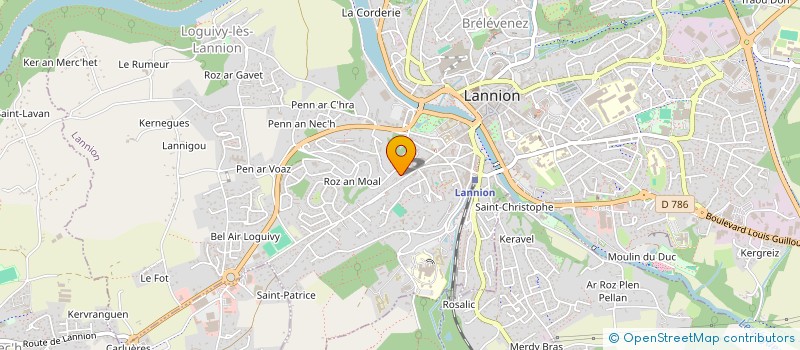 localisation de l'entreprise MONSIEUR DAVID BRASSELET  LANNION