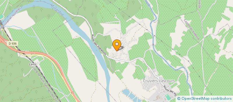 localisation de l'entreprise MONSIEUR DAVID BRINGAUD  CRUVIERS-LASCOURS