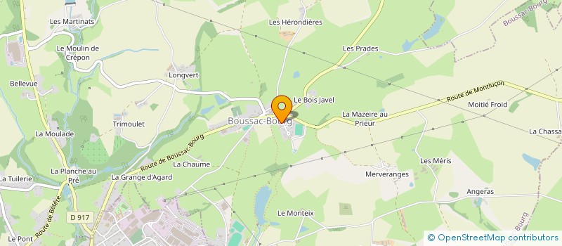 localisation de l'entreprise MONSIEUR DAVID BROSSET à BOUSSAC-BOURG