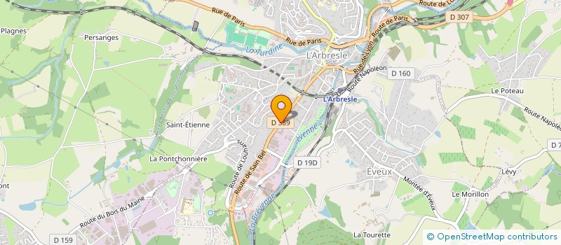 localisation de l'entreprise MONSIEUR DAVID BURDIN  L'ARBRESLE