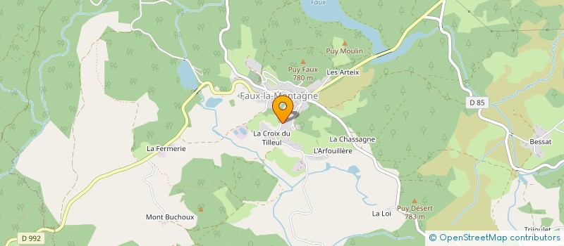 localisation de l'entreprise MONSIEUR DAVID CACHERA à FAUX-LA-MONTAGNE
