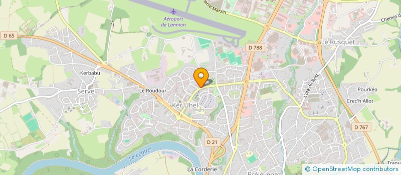 localisation de l'entreprise MONSIEUR DAVID CADRAN  LANNION