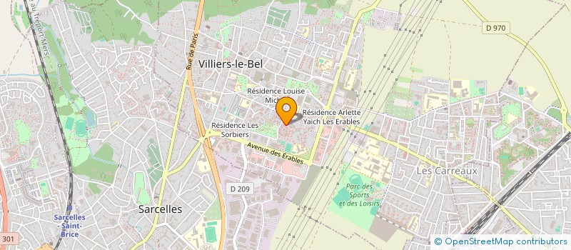 localisation de l'entreprise MONSIEUR DAVID CAMUS  VILLIERS-LE-BEL