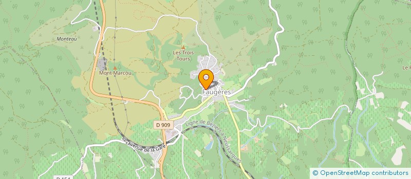 localisation de l'entreprise MONSIEUR DAVID CARLIER  FAUGERES