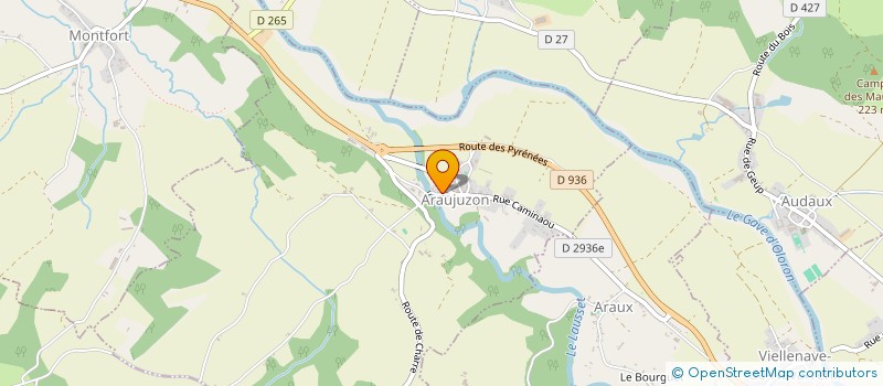 localisation de l'entreprise MONSIEUR DAVID CASALIS CAZALA  ARAUJUZON