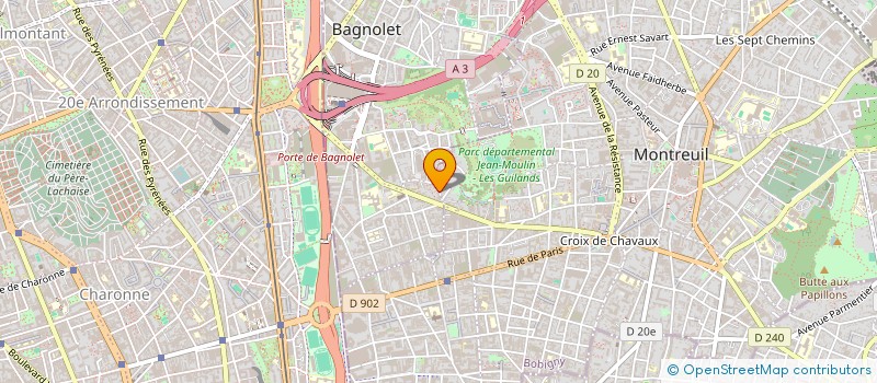 localisation de l'entreprise MONSIEUR DAVID CASALS à BAGNOLET