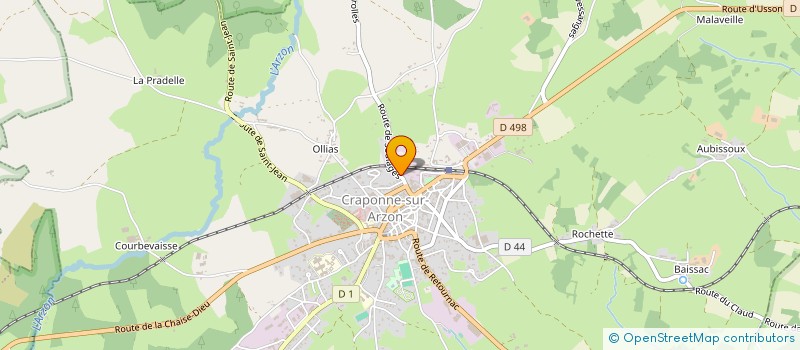 localisation de l'entreprise MONSIEUR DAVID CHABOTIER  CRAPONNE-SUR-ARZON