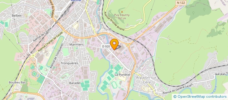 localisation de l'entreprise MONSIEUR DAVID CHABRIER  AURILLAC