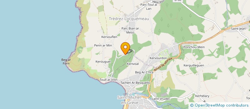localisation de l'entreprise MONSIEUR DAVID CHALONY  TREDREZ-LOCQUEMEAU