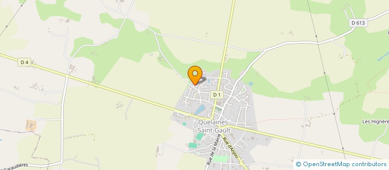 localisation de l'entreprise MONSIEUR DAVID CHARLET  QUELAINES-SAINT-GAULT
