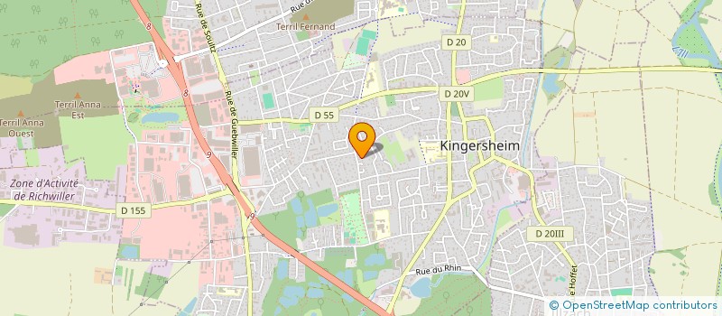 localisation de l'entreprise MONSIEUR DAVID CHAU  KINGERSHEIM