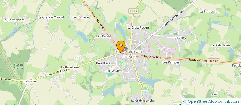 localisation de l'entreprise MONSIEUR DAVID CHAUDAT à SAINT-GERMAIN-DU-BOIS