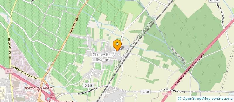 localisation de l'entreprise MONSIEUR DAVID CHEDECAL  CHOREY-LES-BEAUNE