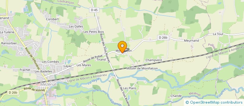 localisation de l'entreprise MONSIEUR DAVID CHEVIN  MEZERIAT