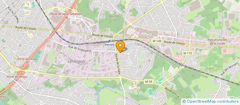 localisation de l'entreprise MONSIEUR DAVID CHOQUET  VERTOU