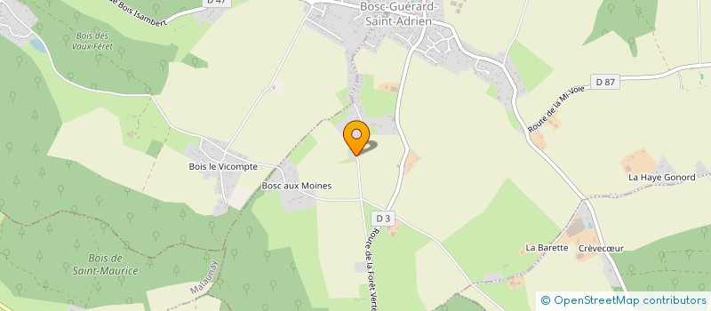 localisation de l'entreprise MONSIEUR DAVID CLEVERS  BOSC-GUERARD-SAINT-ADRIEN