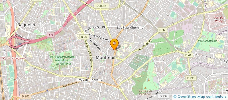 localisation de l'entreprise MONSIEUR DAVID COIC à MONTREUIL