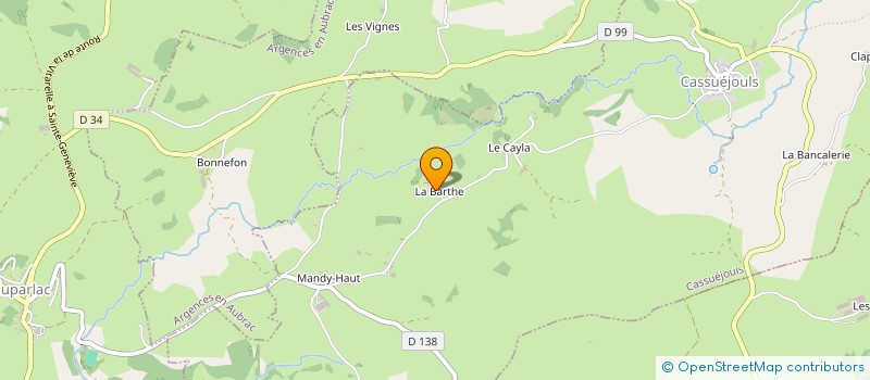 localisation de l'entreprise MONSIEUR DAVID COUDERC  CASSUEJOULS