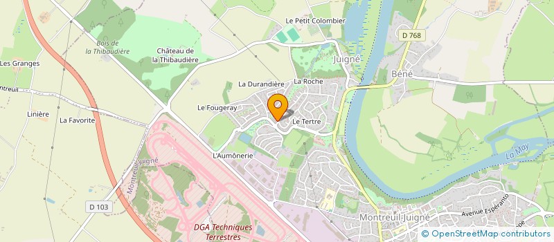 localisation de l'entreprise MONSIEUR DAVID COURBET  MONTREUIL-JUIGNE