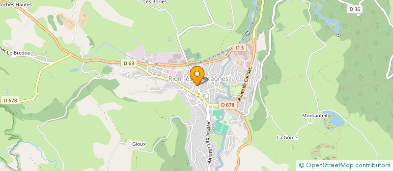 localisation de l'entreprise MONSIEUR DAVID COUSTEIX à RIOM-ES-MONTAGNES
