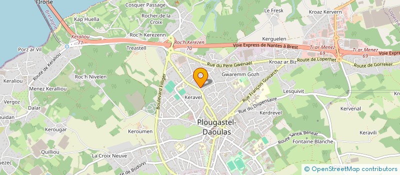 localisation de l'entreprise MONSIEUR DAVID CREN à PLOUGASTEL-DAOULAS