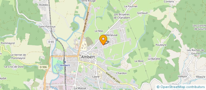 localisation de l'entreprise MONSIEUR DAVID CROUTE  AMBERT