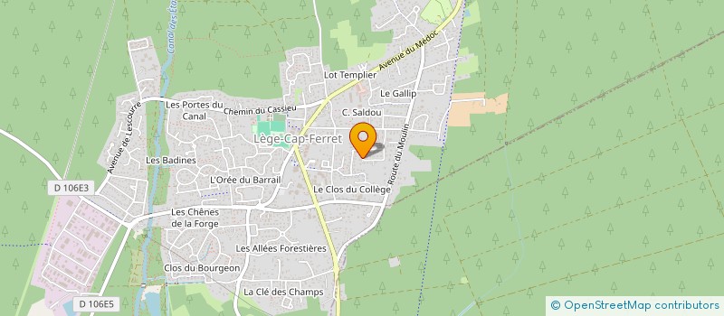 localisation de l'entreprise MONSIEUR DAVID CUNHA  LEGE-CAP-FERRET