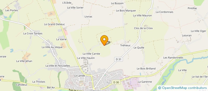 localisation de l'entreprise MONSIEUR DAVID CURE  IFFENDIC