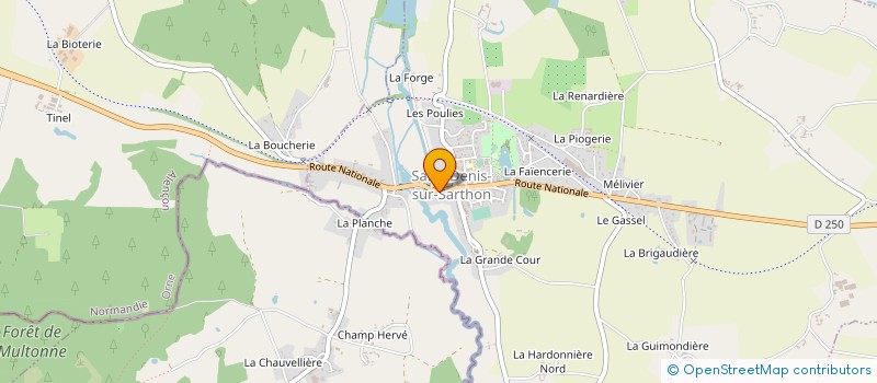 localisation de l'entreprise MONSIEUR DAVID DE BAEREMACKER à SAINT-DENIS-SUR-SARTHON