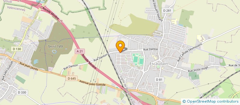 localisation de l'entreprise MONSIEUR DAVID DELMARRE  ESCAUDAIN