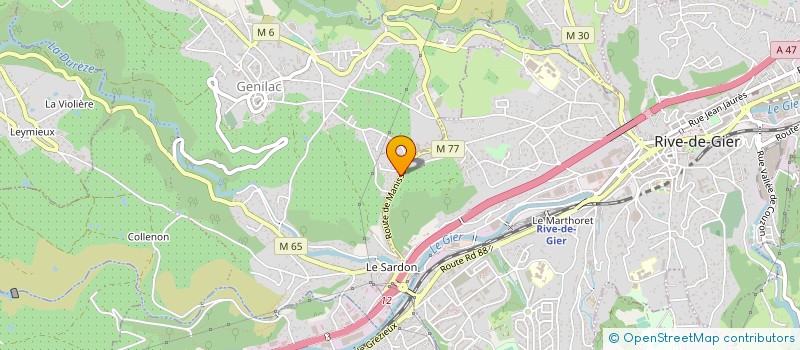 localisation de l'entreprise MONSIEUR DAVID DELTINGER  GENILAC