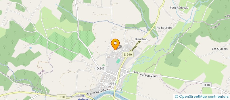 localisation de l'entreprise MONSIEUR DAVID DEROCK  GUITRES