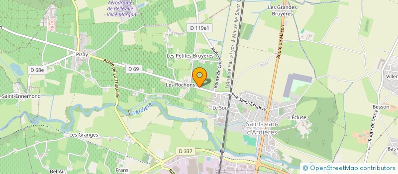 localisation de l'entreprise MONSIEUR DAVID DESPERRIER  BELLEVILLE-EN-BEAUJOLAIS