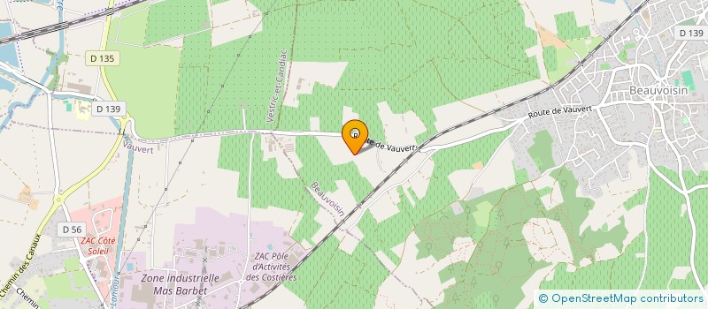 localisation de l'entreprise MONSIEUR DAVID DESVERNES  BEAUVOISIN