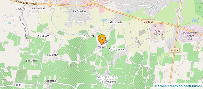 localisation de l'entreprise MONSIEUR DAVID DOUAIRE  SAINT-LAURENT-DES-VIGNES