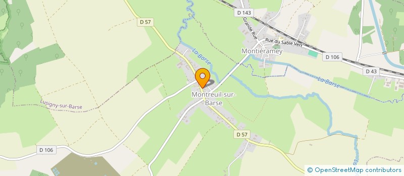 localisation de l'entreprise MONSIEUR DAVID DOUSSET  MONTREUIL-SUR-BARSE