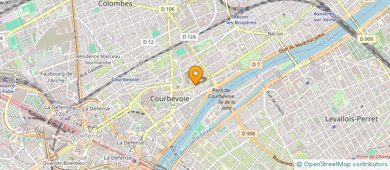 localisation de l'entreprise MONSIEUR DAVID DUARTE TEIXEIRA à COURBEVOIE