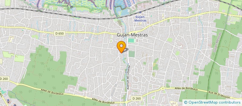 localisation de l'entreprise MONSIEUR DAVID DUBOS  GUJAN-MESTRAS