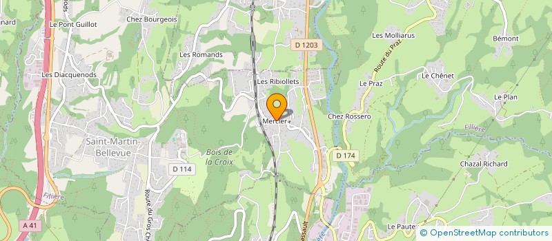 localisation de l'entreprise MONSIEUR DAVID DUFOURNET  FILLIERE