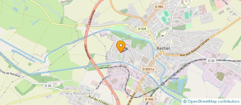 localisation de l'entreprise MONSIEUR DAVID DUFRESNE  RETHEL