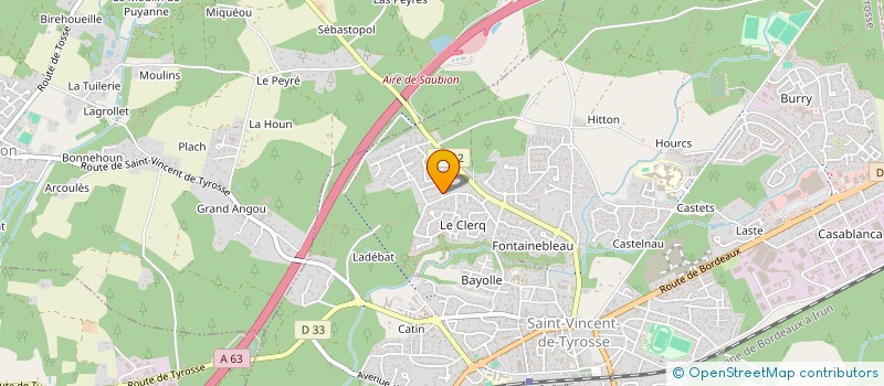 localisation de l'entreprise MONSIEUR DAVID DUMOULIN  SAINT-VINCENT-DE-TYROSSE