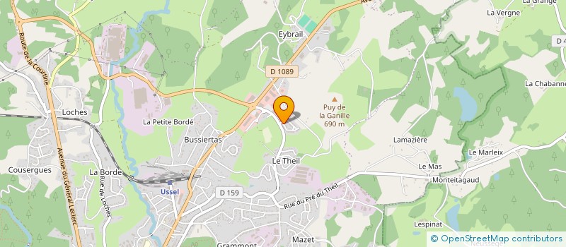 localisation de l'entreprise MONSIEUR DAVID DUPORT  USSEL