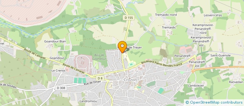 localisation de l'entreprise MONSIEUR DAVID DUPOURQUE  CROZON