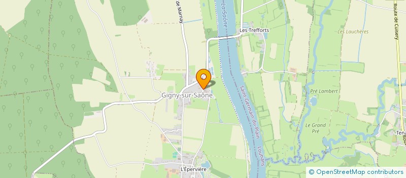 localisation de l'entreprise MONSIEUR DAVID DURAND  GIGNY-SUR-SAONE