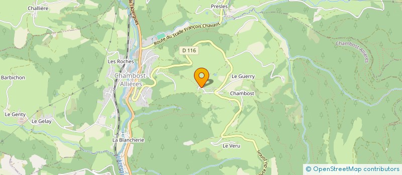 localisation de l'entreprise MONSIEUR DAVID DURIX  CHAMBOST ALLIERES