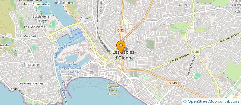 localisation de l'entreprise MONSIEUR DAVID DUVAL à LES SABLES D'OLONNE