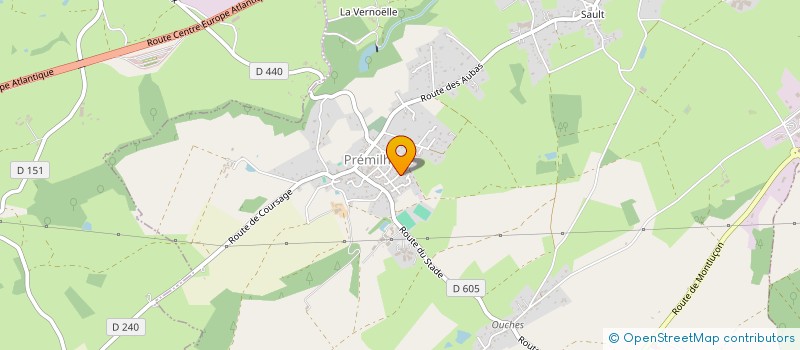 localisation de l'entreprise MONSIEUR DAVID DUVERGER  PREMILHAT