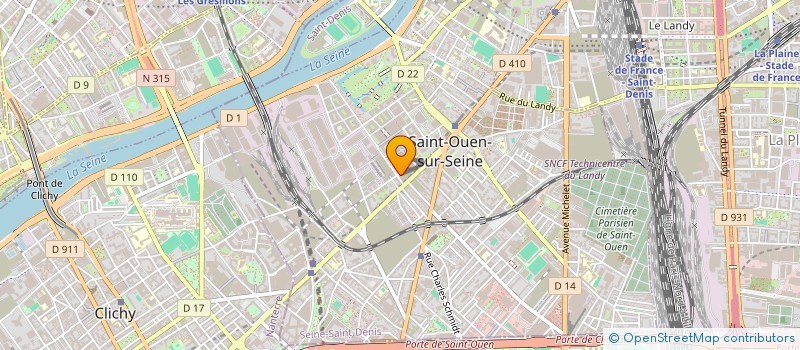 localisation de l'entreprise MONSIEUR DAVID EKABANI MONDONE à SAINT-OUEN-SUR-SEINE